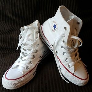 Women's white canvas high tops
